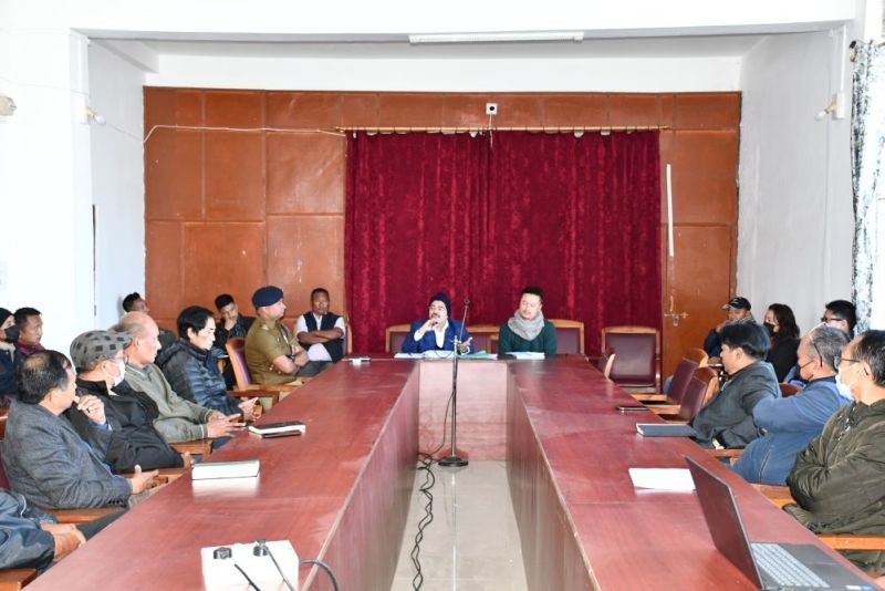 Officials during the Zunheboto District Planning & Development Board meeting held on December 9.  (DIPR Photo)